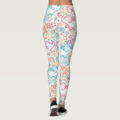 Baby Olifanten en bloemen Leggings (Achterkant)