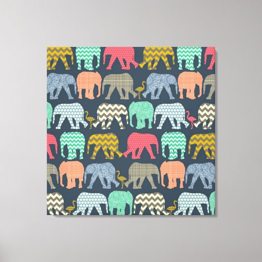 baby olifanten en vlammen canvas afdruk (Voorkant)