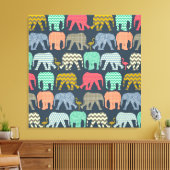 baby olifanten en vlammen canvas afdruk (Insitu (Woonkamer))