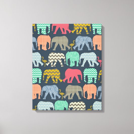 baby olifanten en vlammen canvas afdruk (Voorkant)