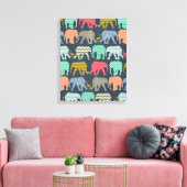 baby olifanten en vlammen canvas afdruk (Insitu (Woonkamer))
