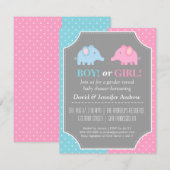 Baby olifanten Genderkwesties onthullen partijpola Kaart (Voorkant / Achterkant)