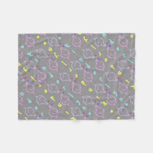 Baby Olifanten met bloemen Fleece Deken
