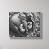 BABY OLIFANTEN MET MOEDER CANVAS AFDRUK (Voorkant)