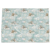 Baby olifanten slapen op wolken groot cadeauzakje (Voorkant)