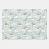 Baby olifanten slapen op wolken inpakpapier vel (Voorkant)