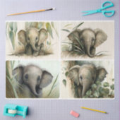 Baby olifanten tissuepapier (Craft)