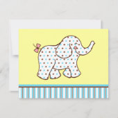 Baby Olifanten Uitnodigingen (Voorkant)