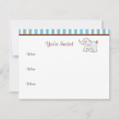 Baby Olifanten Uitnodigingen (Achterkant)