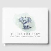 Baby olifantenbaby shower gastenboek (Voorkant)