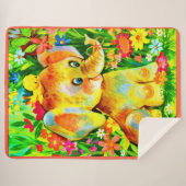 baby olifantendruk sherpa deken (Voorkant (horizontaal))