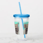 Baby-olifantenschilderij Acryl Drinkbeker (Links)