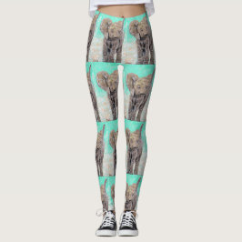 Baby olifantenschildering leggings