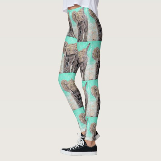 Baby olifantenschildering leggings (Links)