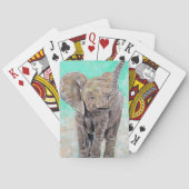Baby olifantenschildering pokerkaarten (Achterkant)