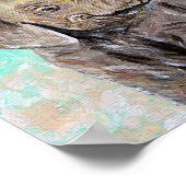 Baby olifantenschildering poster (Hoek)