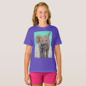 Baby olifantenschildering t-shirt (Voorkant volledig)