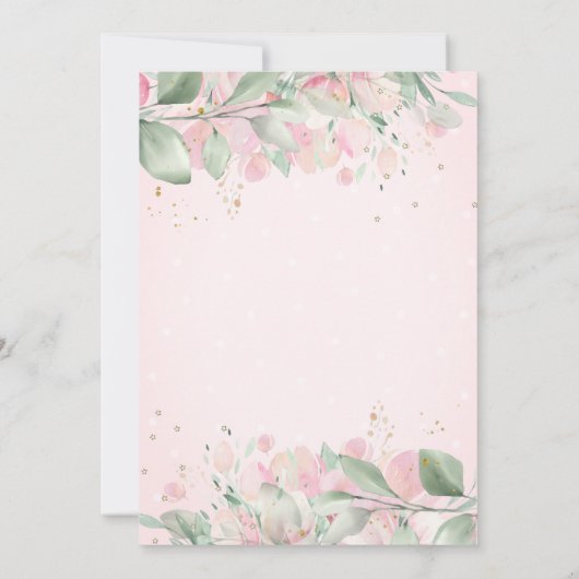 Baby olifantensterren laten virtueel Baby shower a Kaart (Achterkant)