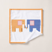 Baby olifantenvrienden bad handdoek (Wasdoekje)