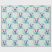 Baby Olifantje Verjaardag Cadeaupapier (Vlak)