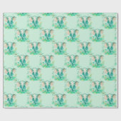 Baby Olifantneutraal Baby shower Cadeaupapier (Vlak)