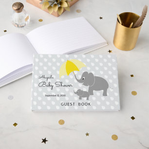 Baby Olifantparaplu Genderneutraal Baby shower Gastenboek