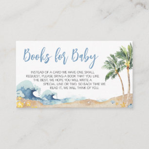 Baby on Board Beach Baby shower Boeken voor Baby Informatiekaartje