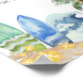 Baby on Board Beach Baby shower Favorieten Poster (Hoek)