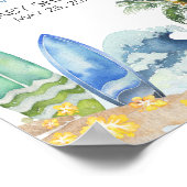 Baby on Board Beach Baby shower Welkom Poster (Hoek)