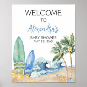 Baby on Board Beach Baby shower Welkom Poster (Voorkant)