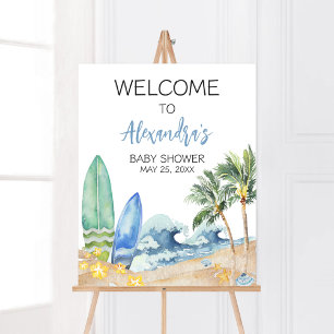 Baby on Board Beach Baby shower Welkom Poster