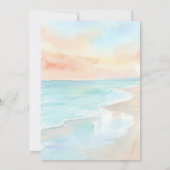 baby on board beach coast surfboard baby shower kaart (Achterkant)