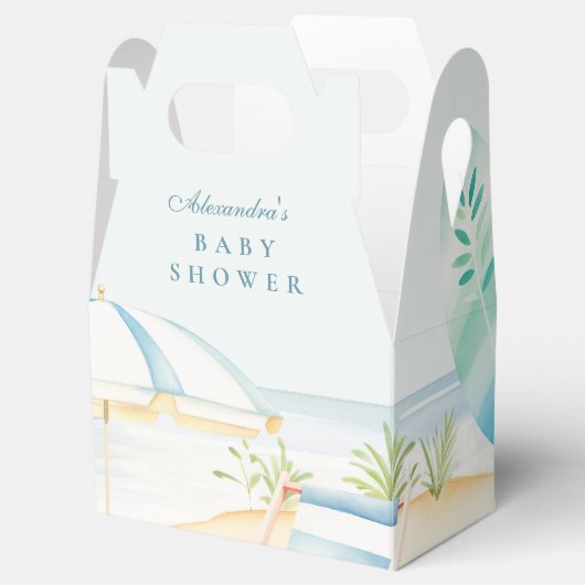 Baby on Board Beach Surf Baby shower Bedankdoosjes (Geopend)