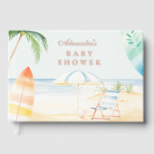 Baby on Board Beach Surf Baby shower Gastenboek (Voorkant)