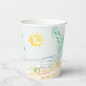 Baby on Board Beach Surf Baby shower Papieren Bekers (Achterkant)