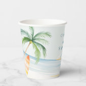 Baby on Board Beach Surf Baby shower Papieren Bekers (Voorkant)