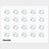 Baby on Board Beach Surf Baby shower Ronde Sticker (Vel)