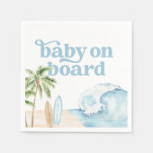 Baby on Board Beach Surf Baby shower Servet (Voorkant)