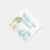 Baby on Board Beach Surf Baby shower Servet (Hoek)