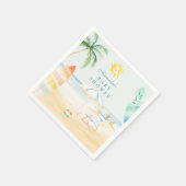 Baby on Board Beach Surf Baby shower Servet (Hoek)