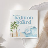Baby on Board Beach Surf Baby shower Servet
