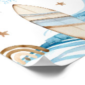 Baby on Board Blue Boy Baby Shower Welcome Sign Poster (Hoek)