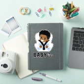 Baby On Board Car Seat African American Boy Sticker (iPad Cover)