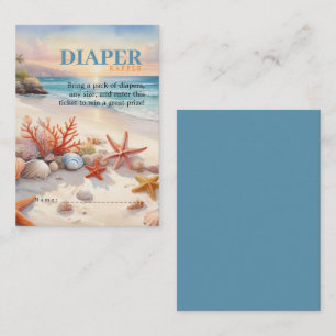 Baby on Board Coastal Beach Baby Shower invitation Informatiekaartje
