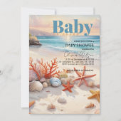 Baby on Board Coastal Beach Baby Shower invitation Kaart (Voorkant)