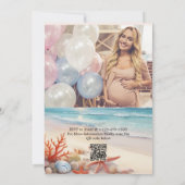 Baby on Board Coastal Beach Baby Shower invitation Kaart (Achterkant)