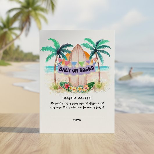 Baby on Board Diaper Raffle Informatiekaartje