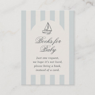 Baby On Board Elegant Blue Sailboat Books For Baby Informatiekaartje