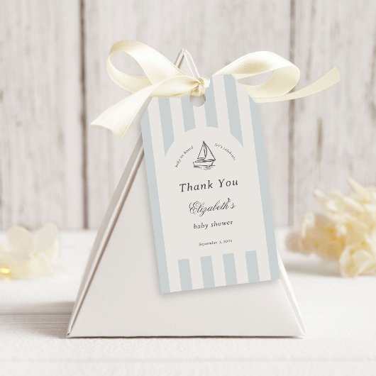 Baby On Board Elegant Blue Sailboat Cadeaulabel