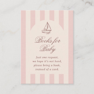 Baby On Board Elegant Pink Sailboat Books For Baby Informatiekaartje